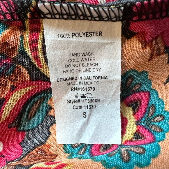 Haptics Holly Harper Boho Blouse Floral Fall Colors NWOT - Picture 4 of 6